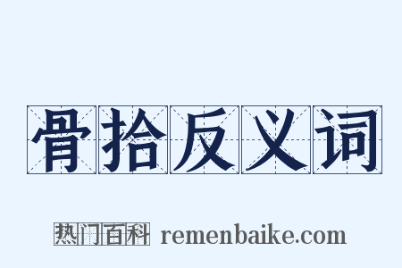 骨拾反义词是什么意思的图片